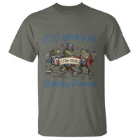 Funny Frog 250 Years Of Ribbiting Freedom T Shirt