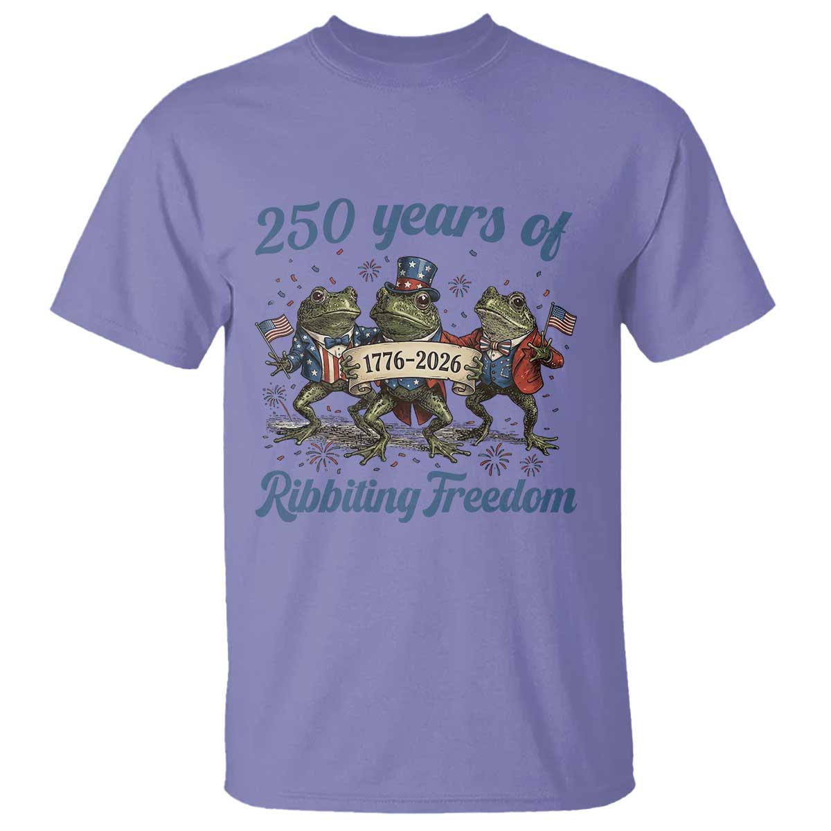 Funny Frog 250 Years Of Ribbiting Freedom T Shirt