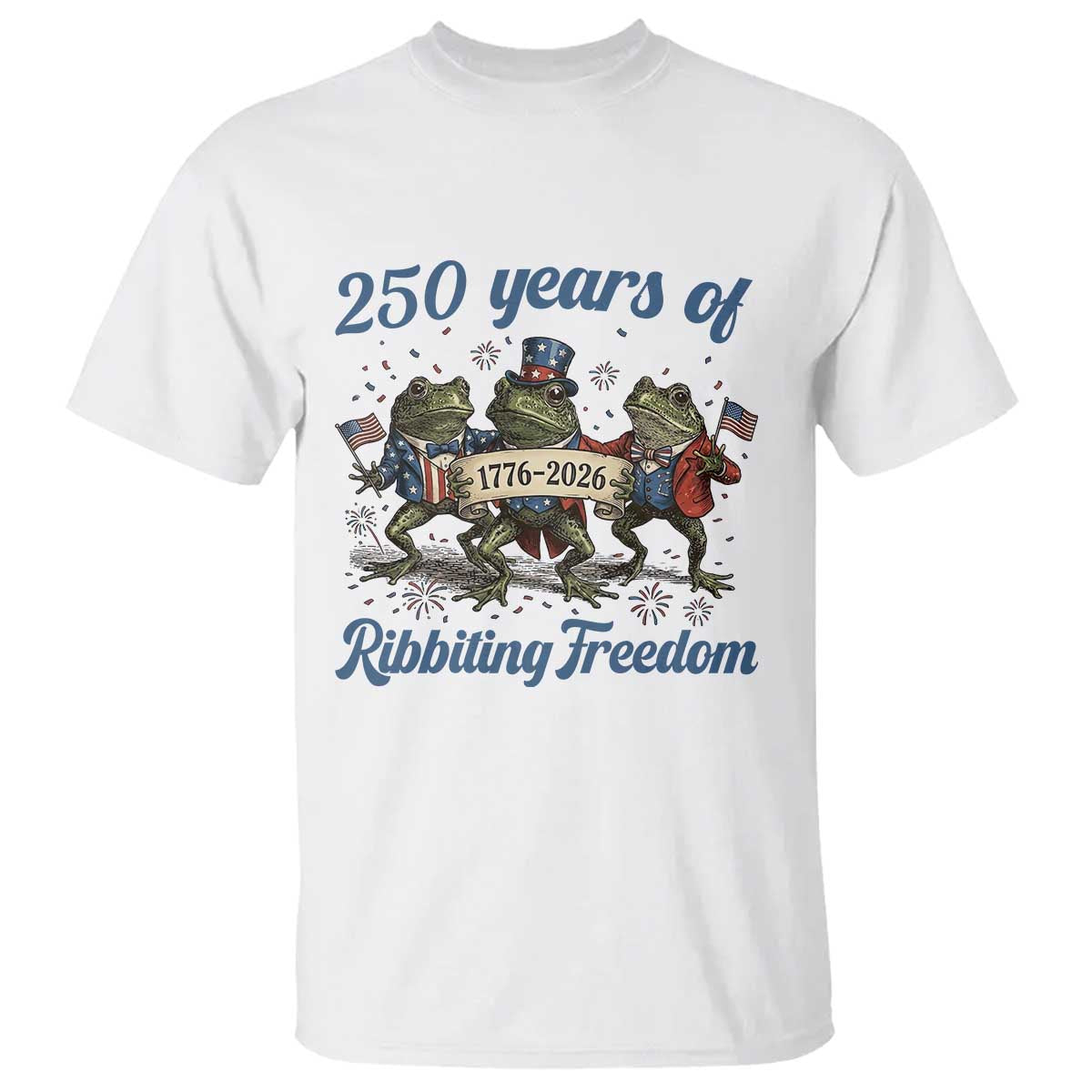 Funny Frog 250 Years Of Ribbiting Freedom T Shirt