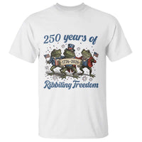 Funny Frog 250 Years Of Ribbiting Freedom T Shirt