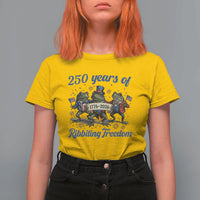 Funny Frog 250 Years Of Ribbiting Freedom T Shirt For Women