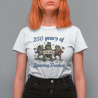 Funny Frog 250 Years Of Ribbiting Freedom T Shirt For Women
