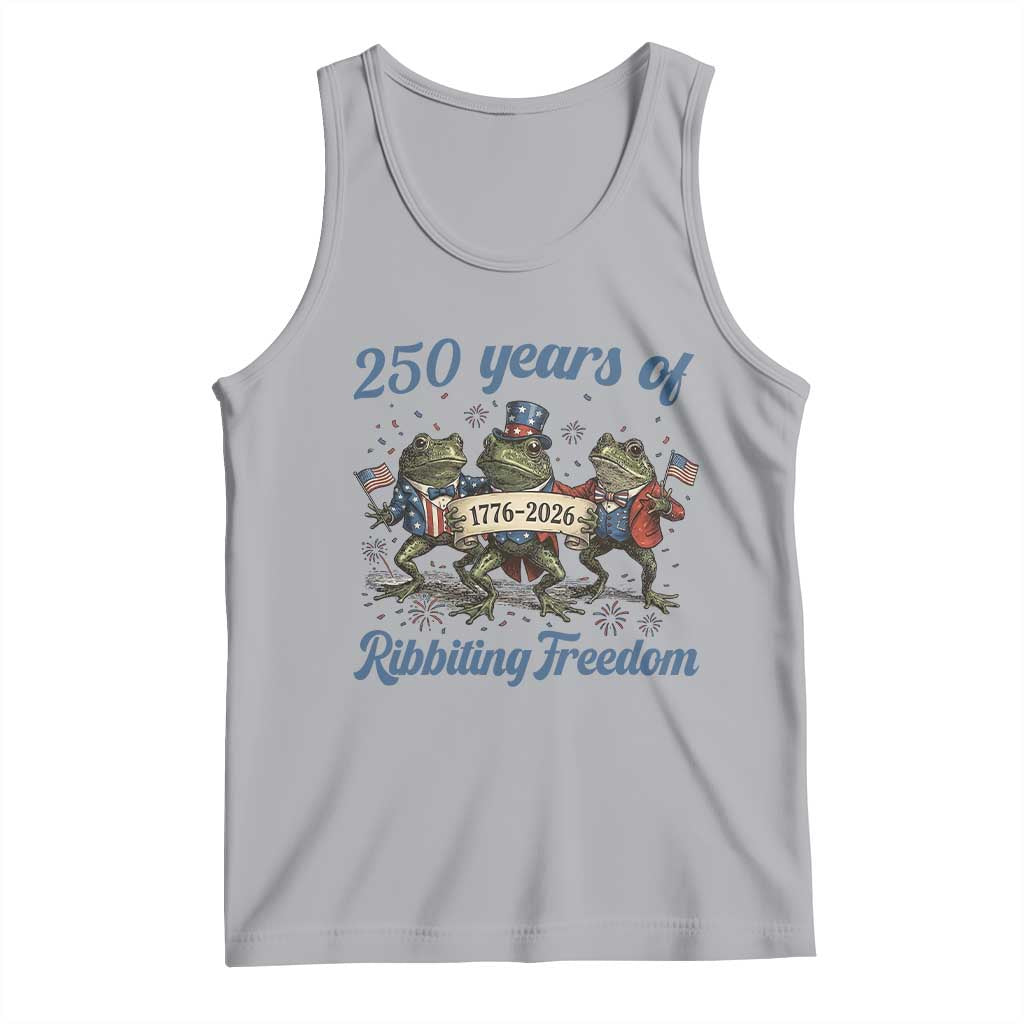 Funny Frog 250 Years Of Ribbiting Freedom Tank Top