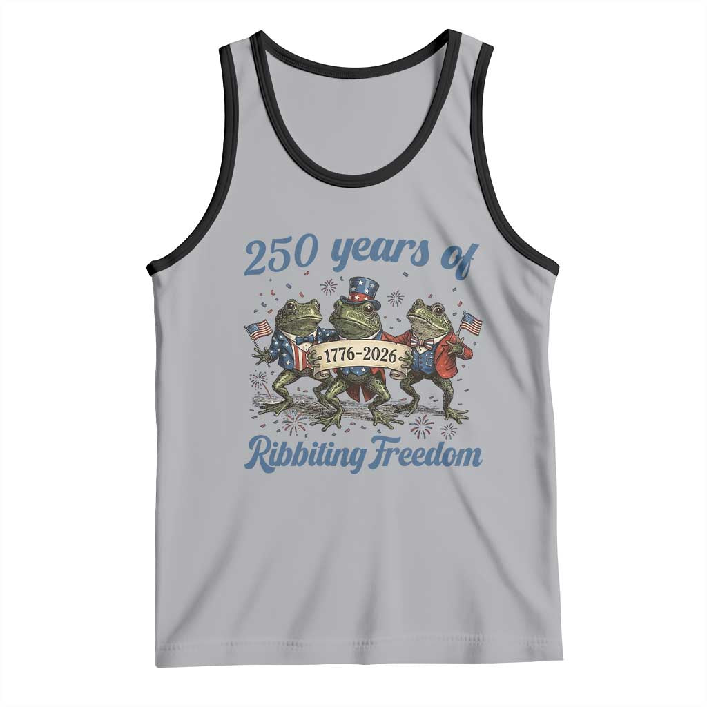 Funny Frog 250 Years Of Ribbiting Freedom Tank Top