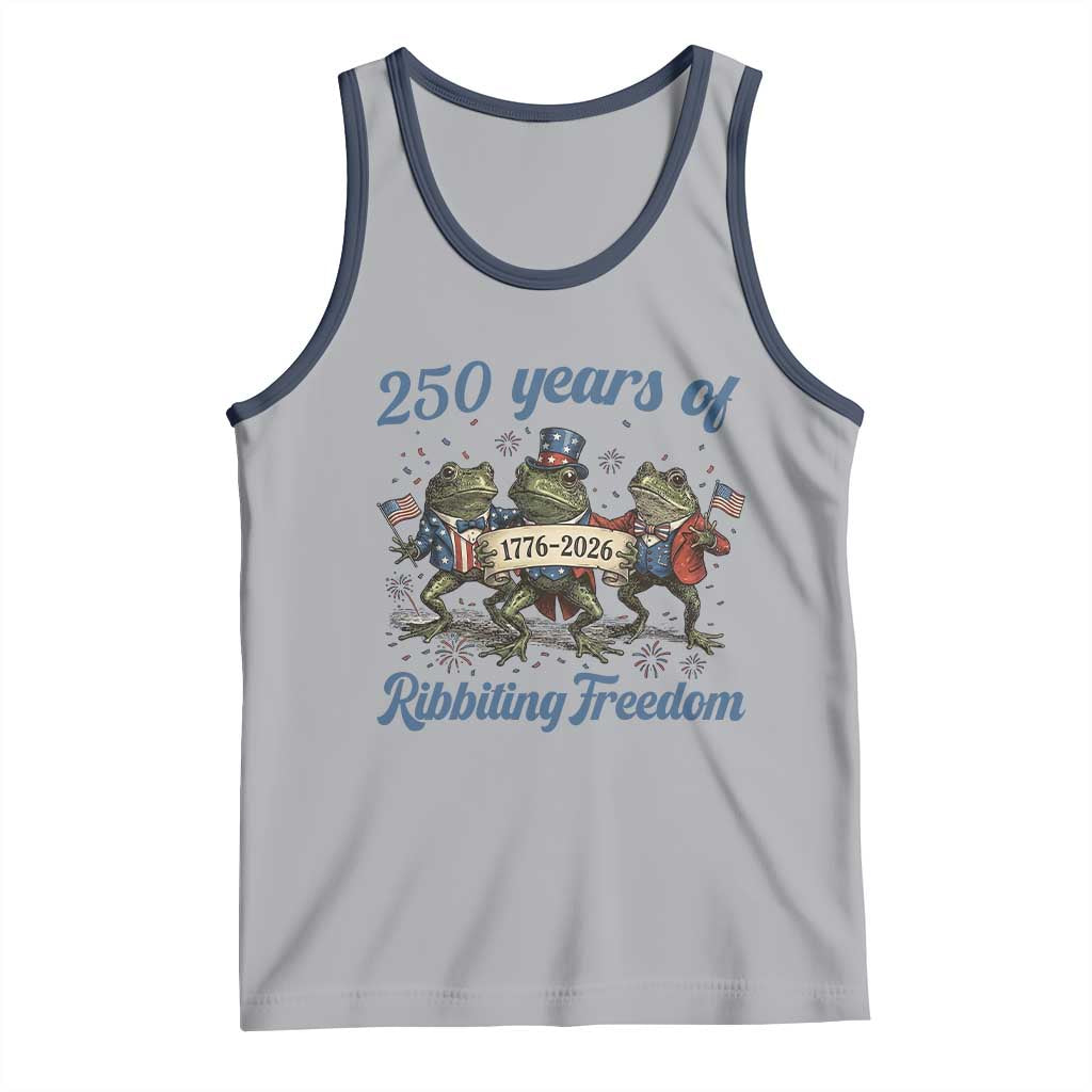 Funny Frog 250 Years Of Ribbiting Freedom Tank Top