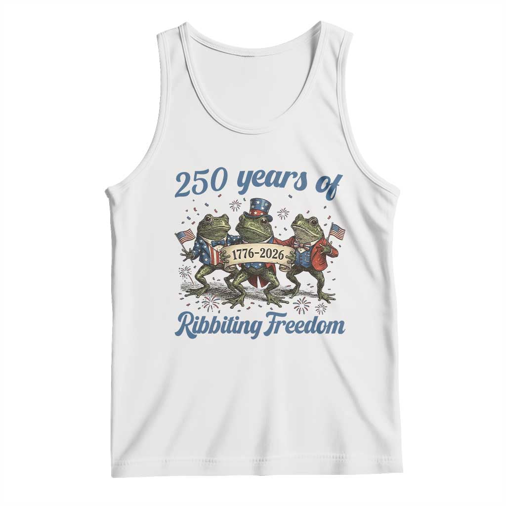 Funny Frog 250 Years Of Ribbiting Freedom Tank Top