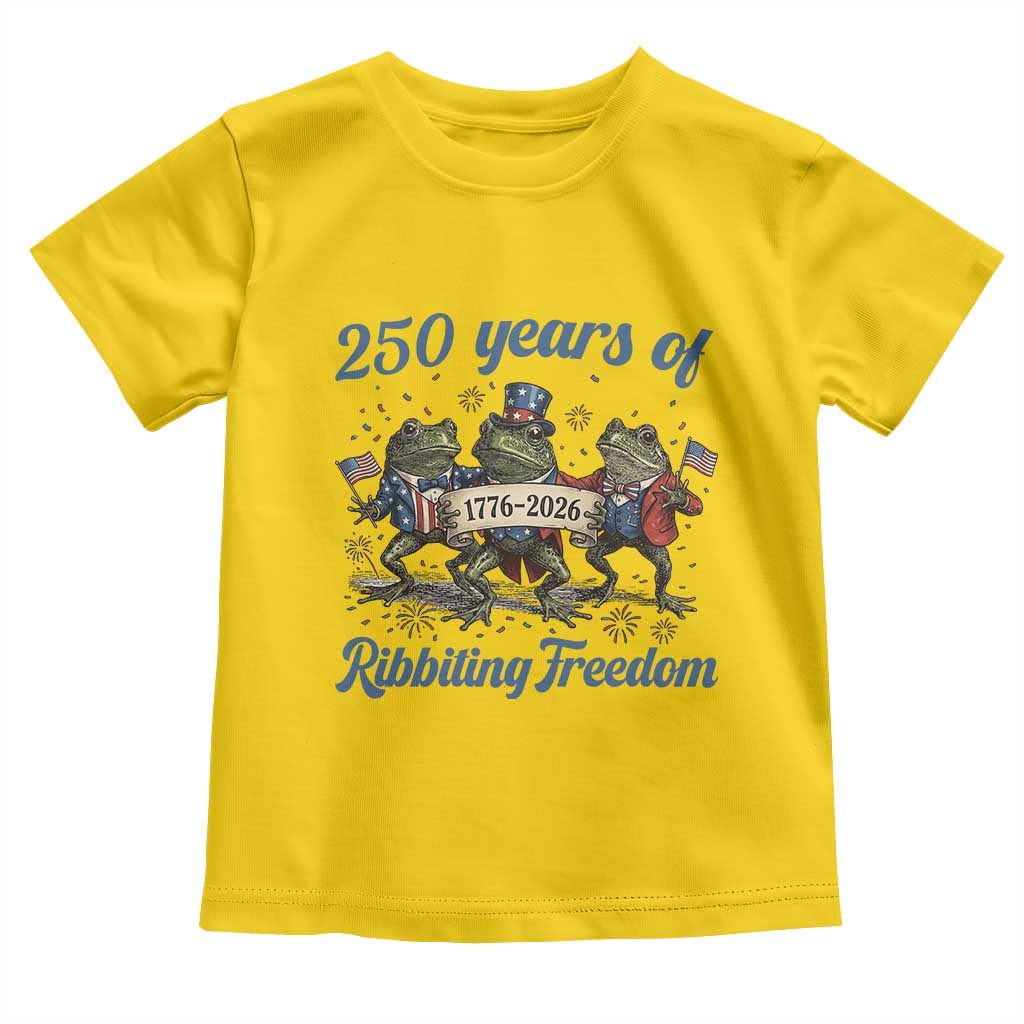 Funny Frog 250 Years Of Ribbiting Freedom Toddler T Shirt