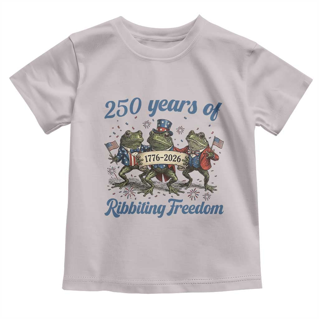 Funny Frog 250 Years Of Ribbiting Freedom Toddler T Shirt