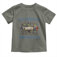Funny Frog 250 Years Of Ribbiting Freedom Toddler T Shirt