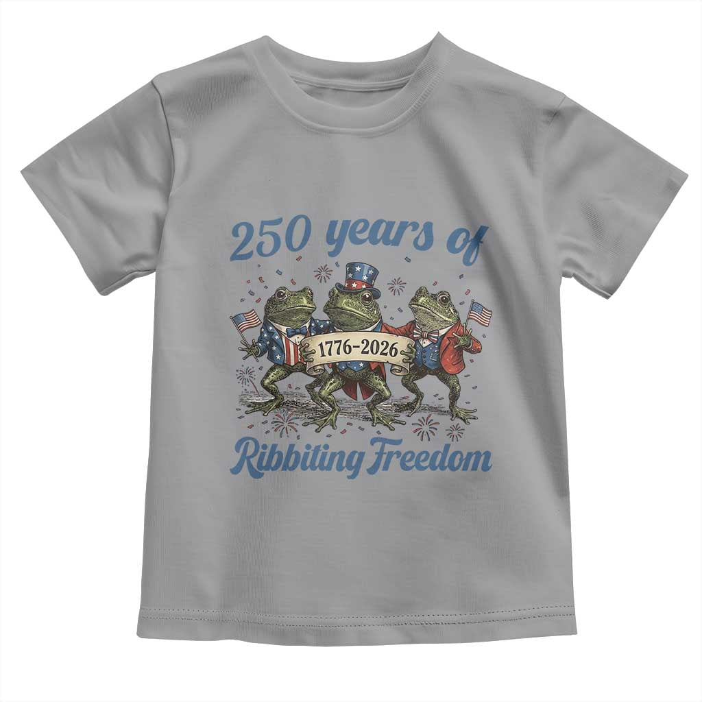 Funny Frog 250 Years Of Ribbiting Freedom Toddler T Shirt