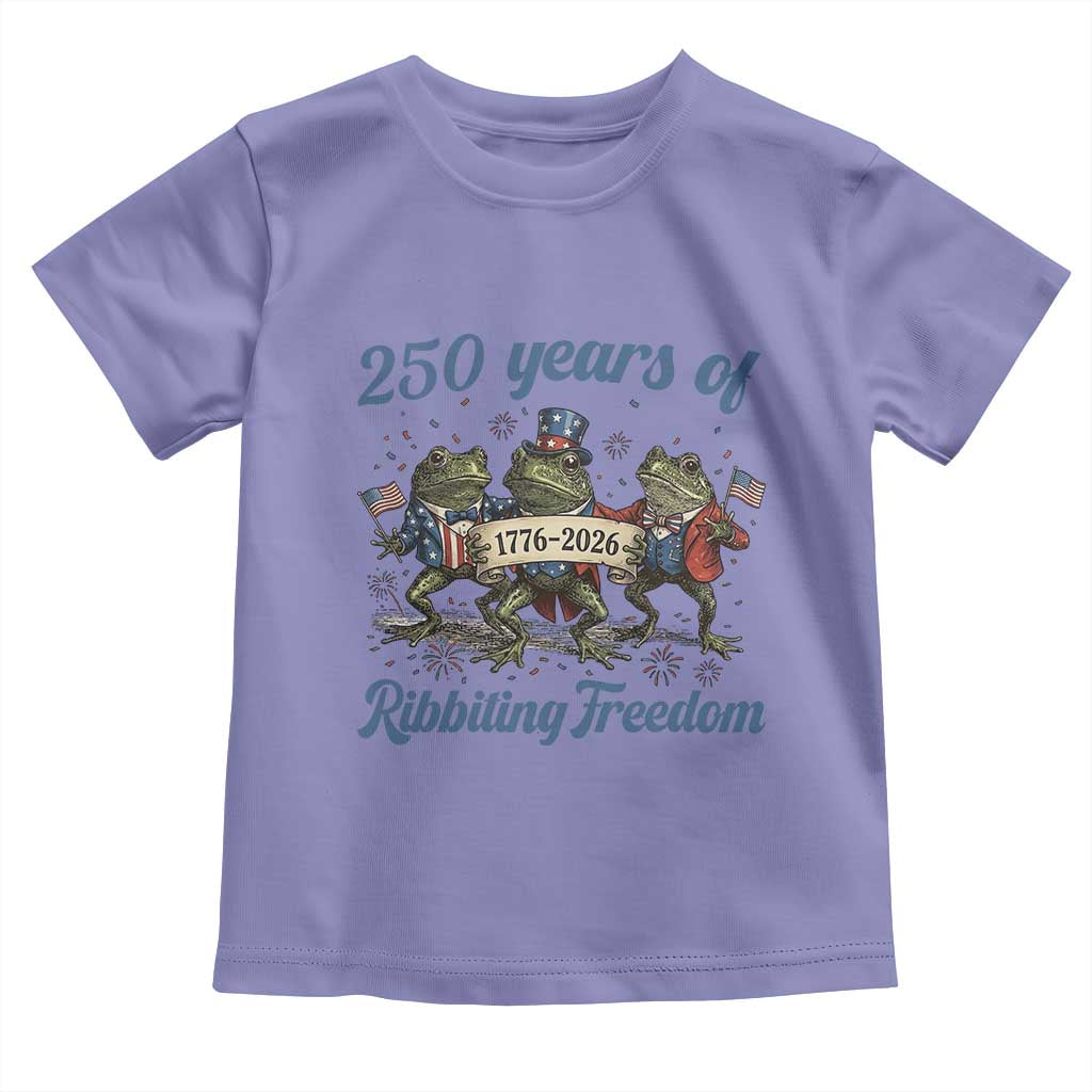 Funny Frog 250 Years Of Ribbiting Freedom Toddler T Shirt