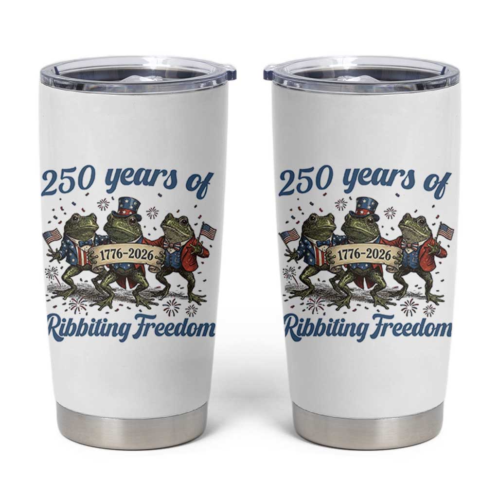 Funny Frog 250 Years Of Ribbiting Freedom Tumbler Cup