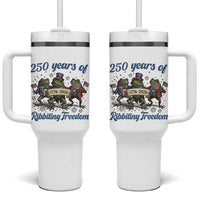 Funny Frog 250 Years Of Ribbiting Freedom Tumbler With Handle