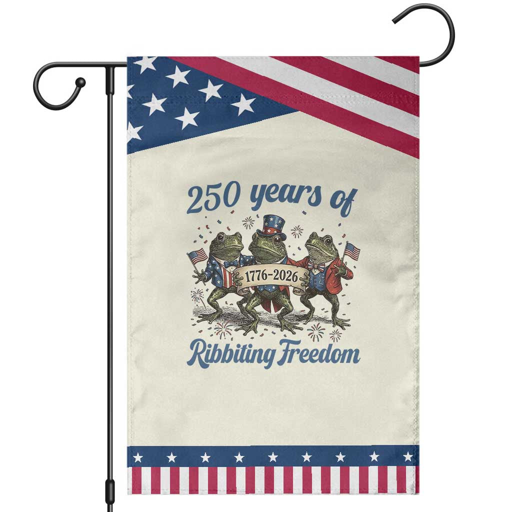 Funny Frog 250 Years Of Ribbiting Freedom Garden Flag