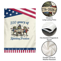 Funny Frog 250 Years Of Ribbiting Freedom Garden Flag