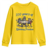 Funny Frog 250 Years Of Ribbiting Freedom Youth Sweatshirt