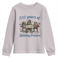 Funny Frog 250 Years Of Ribbiting Freedom Youth Sweatshirt