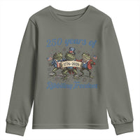 Funny Frog 250 Years Of Ribbiting Freedom Youth Sweatshirt