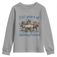 Funny Frog 250 Years Of Ribbiting Freedom Youth Sweatshirt