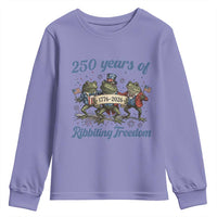 Funny Frog 250 Years Of Ribbiting Freedom Youth Sweatshirt