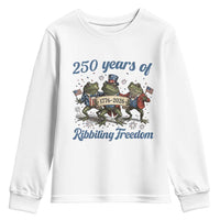 Funny Frog 250 Years Of Ribbiting Freedom Youth Sweatshirt