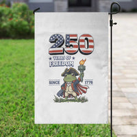 Patriotic Frog Raising The Torch Garden Flag 250 Years Of Freedom