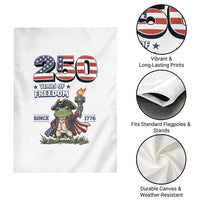 Patriotic Frog Raising The Torch Garden Flag 250 Years Of Freedom