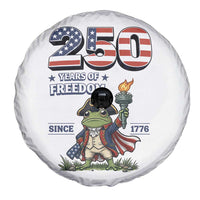 Patriotic Frog Raising The Torch Spare Tire Cover 250 Years Of Freedom