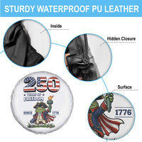 Patriotic Frog Raising The Torch Spare Tire Cover 250 Years Of Freedom