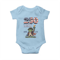 Patriotic Frog Raising The Torch Baby Onesie 250 Years Of Freedom