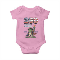 Patriotic Frog Raising The Torch Baby Onesie 250 Years Of Freedom