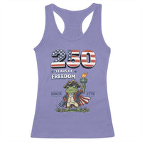 Patriotic Frog Raising The Torch Racerback Tank Top 250 Years Of Freedom