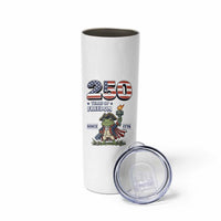 Patriotic Frog Raising The Torch Skinny Tumbler 250 Years Of Freedom