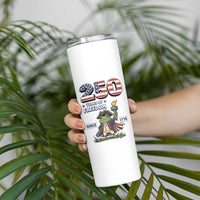 Patriotic Frog Raising The Torch Skinny Tumbler 250 Years Of Freedom