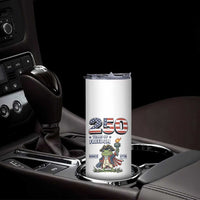 Patriotic Frog Raising The Torch Skinny Tumbler 250 Years Of Freedom
