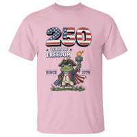 Patriotic Frog Raising The Torch T Shirt 250 Years Of Freedom