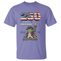 Patriotic Frog Raising The Torch T Shirt 250 Years Of Freedom