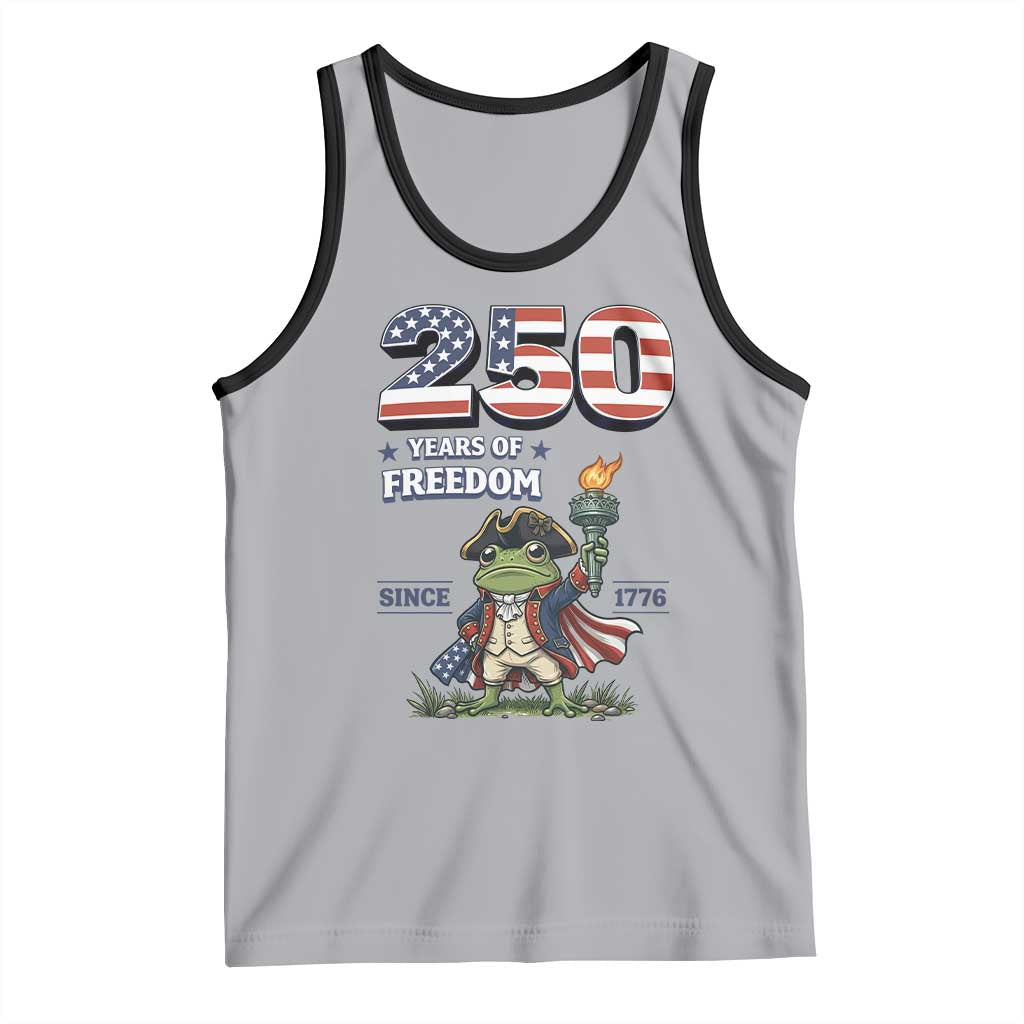 Patriotic Frog Raising The Torch Tank Top 250 Years Of Freedom
