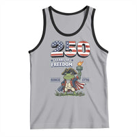 Patriotic Frog Raising The Torch Tank Top 250 Years Of Freedom