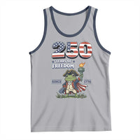 Patriotic Frog Raising The Torch Tank Top 250 Years Of Freedom