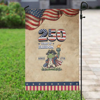Patriotic Frog Raising The Torch Garden Flag 250 Years Of Freedom