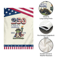 Patriotic Frog Raising The Torch Garden Flag 250 Years Of Freedom