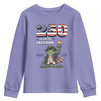 Patriotic Frog Raising The Torch Youth Sweatshirt 250 Years Of Freedom