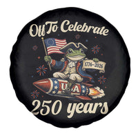 Funny Frog Off To Celebrate 250 Years Of Freedom Spare Tire Cover Patriotic Gift