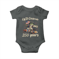 Funny Frog Off To Celebrate 250 Years Of Freedom Baby Onesie Patriotic Gift