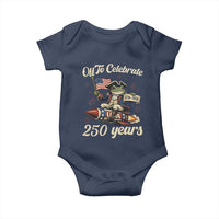 Funny Frog Off To Celebrate 250 Years Of Freedom Baby Onesie Patriotic Gift