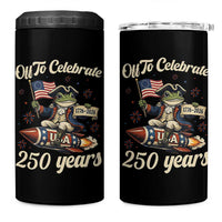 Funny Frog Off To Celebrate 250 Years Of Freedom 4 in 1 Can Cooler Tumbler Patriotic Gift
