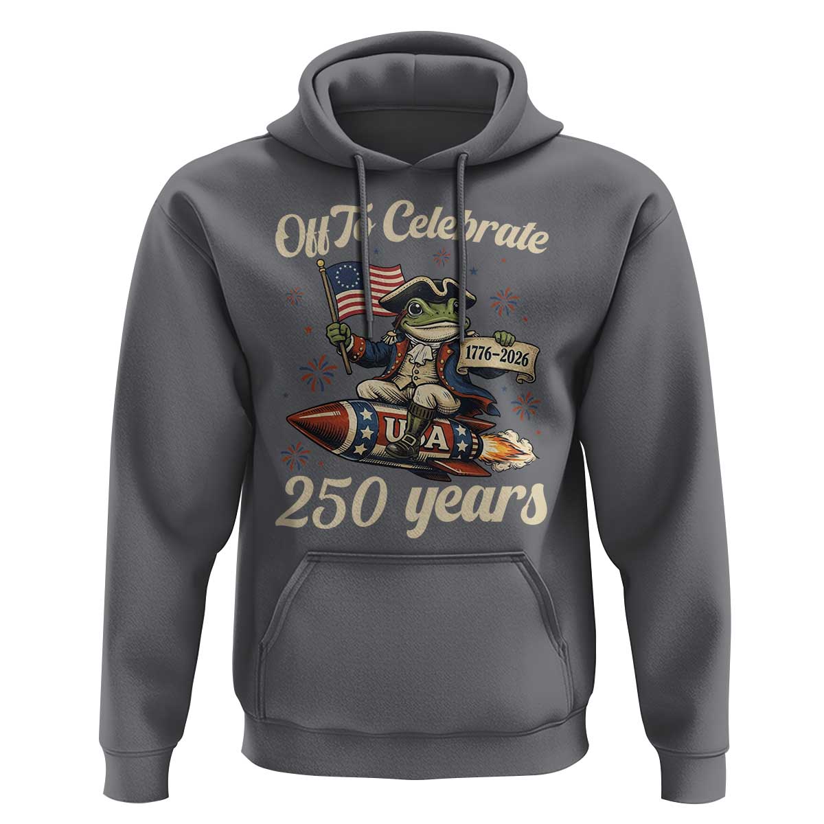 Funny Frog Off To Celebrate 250 Years Of Freedom Hoodie Patriotic Gift