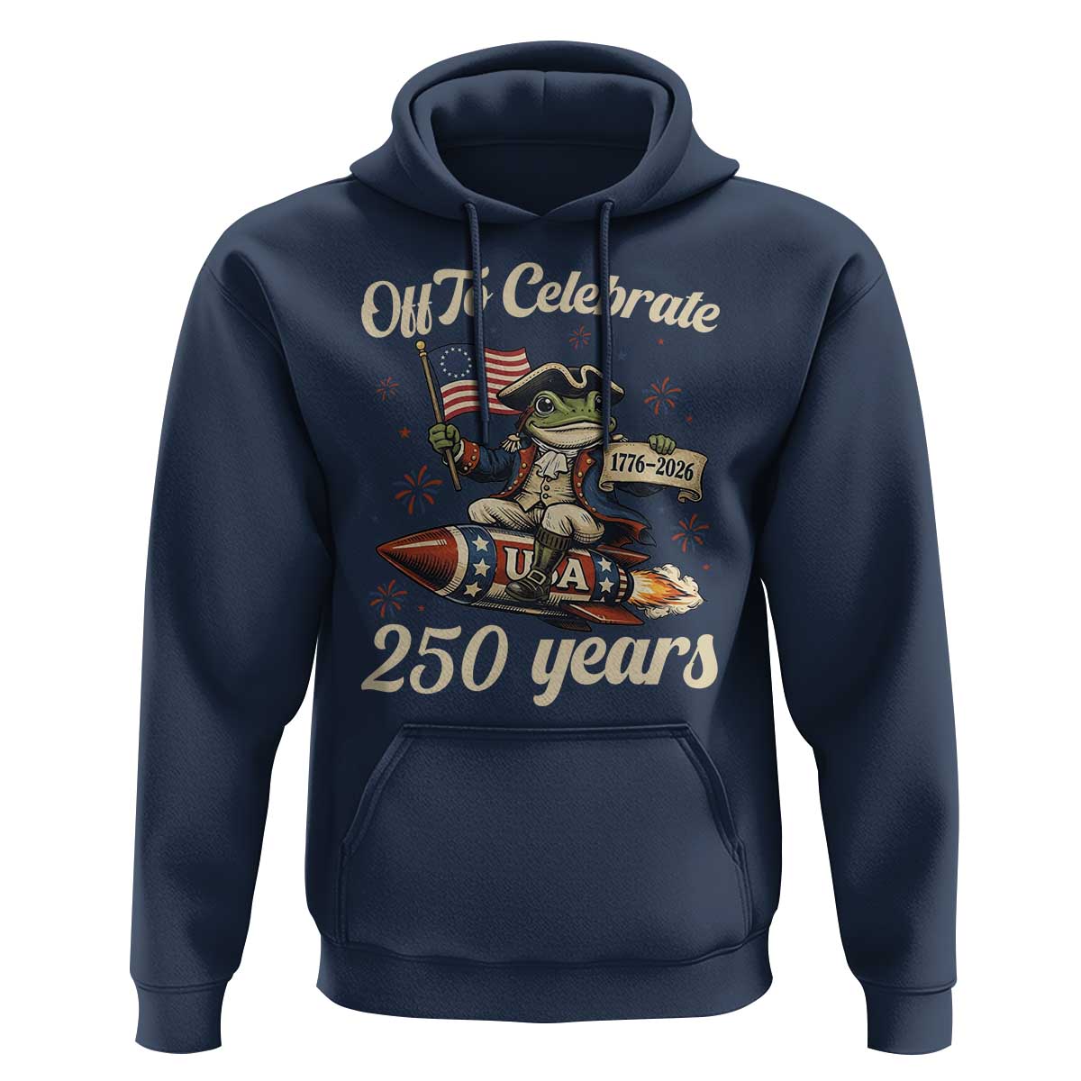 Funny Frog Off To Celebrate 250 Years Of Freedom Hoodie Patriotic Gift