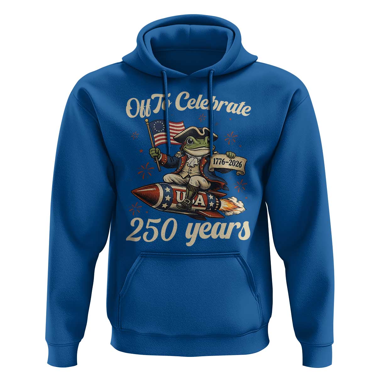 Funny Frog Off To Celebrate 250 Years Of Freedom Hoodie Patriotic Gift